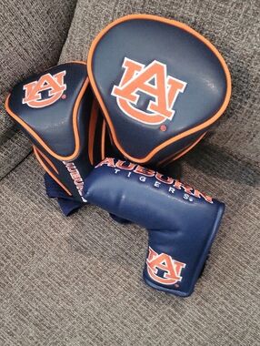 Fanatics Auburn Navy and Orange Golf Headcover Set
